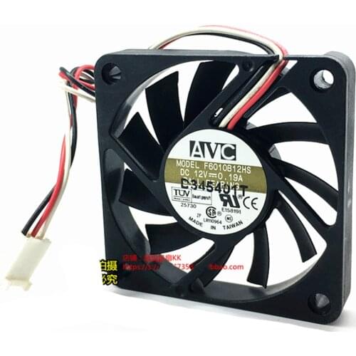 For AVC F6010B12HS 12V 0.19A 6010 60x60x10mm 6cm server cooling fan