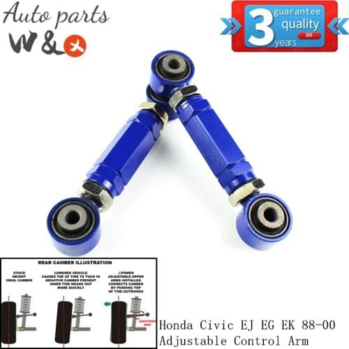 For Honda Civic EJ EG EK 88-01 Control Arm Suspension Oscillating Arm Dog Bone Adjustable Control Arm CA-HDCV9801BL