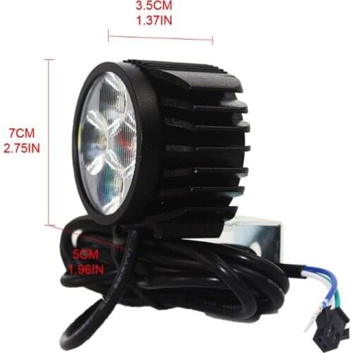 Electric Bicycle 2-in-1 LED Horn Headlight Waterproof Bright Front Light Scooter W8EE
