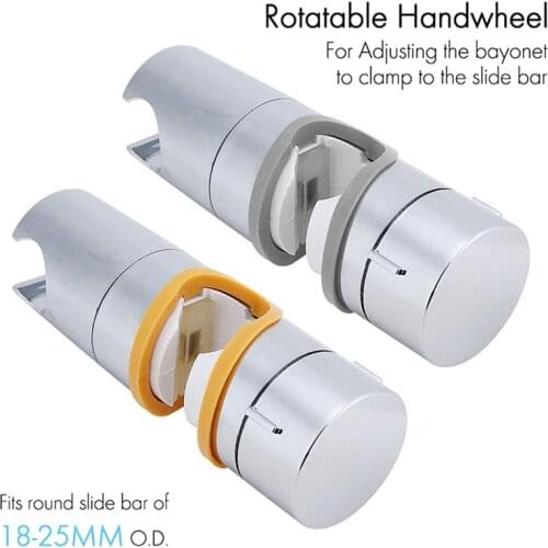 Hot Sale Chrome Bathroom Shower Head Holder Adjustable Rail Bracket Slider For Shower Head Bracket Bathroom Supplies