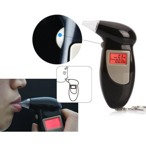 KKmoon Breath Alcohol Tester Digital LCD Backlit Display Breathalyzer Audible Alert GHX-A68S Digital Exhalation Alcohol Tester