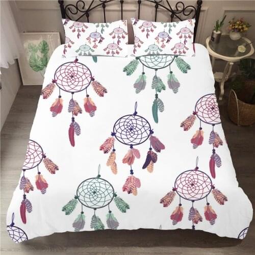 Bedding Set 3D Printed Duvet Cover Bed Set Dreamcatcher Bohemia Home Textiles for Adults Bedclothes with Pillowcase #BMW10