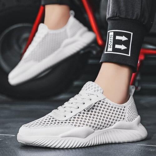 Sneakers Running Shoes For Men sneakers Mesh Black Shoes Mans Summer Breathable Zapatillas Deportivas Lightweight Lace-Up shoes