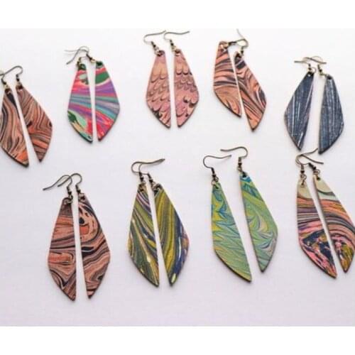 Leaf Earring Leathercraft Handmade Wooden Cutting Die for DIY Cutter Pendant Decor Punch Tool Leather Cutting Paper Customized