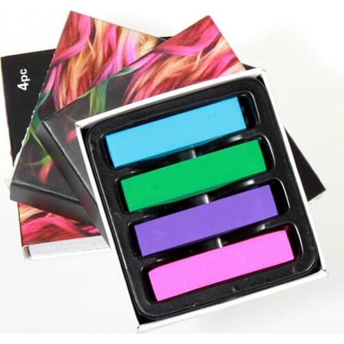 Fashion 4 colors DIY hair chalk hair dye as temporary hair color pastel Soft Hair Crayons kit AS SEEN ON TV