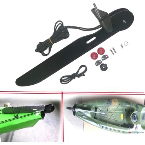 Aluminum Alloy Marine boat Watercraft Canoe Kayak Rudder Foot Control Direction Kit Sailing Boat Parts Steering System