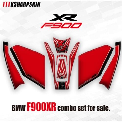 Motorcycle Sticker 3D Gel Fuel Tank Side Pad Fishbone Applique Moto Protection Board Kit for BMW F900XR F900 XR 2020