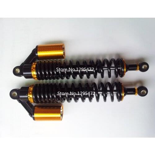 New 8.5mm spring 400mm rear suspension shock absorber for atv quad gokat replace motorcycle black+gold