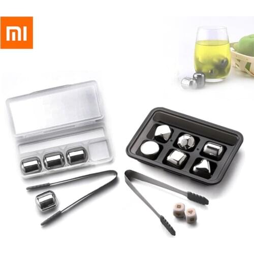 Circle Joy Ice Cube Stainless Steel Cooler Stone Washable Long-term Use Ice Maker for Whiskey Wine Corks Fuit Juice