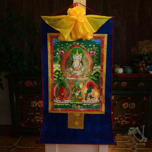Wholesale Buddhist supplies-120CM LARGE-- Tibetan Buddhism ART Skt. Vairocana RULAI Buddha Thang-ga Thangka painting