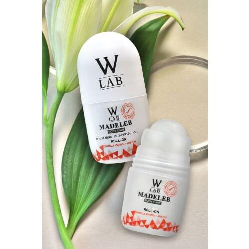 Madeleb Roll-on with Whitening and anti-Perspırant feature prevents the formation of perspiration and the smell of sweat and addresses