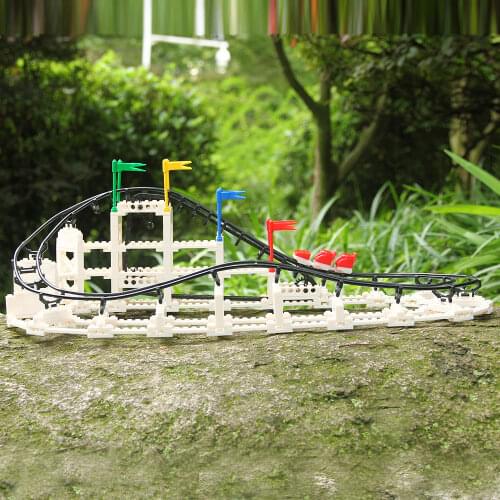Brain Educational Games Big Assemble Model Plastic Puzzles Construct Roller Coaster Toys