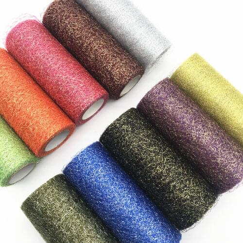 Tulle Roll 15cm10 Yard Gold and Silver Random Mesh Roll Banquet Chair Belt Wedding Decoration Handmade DIY Material Baby Shower