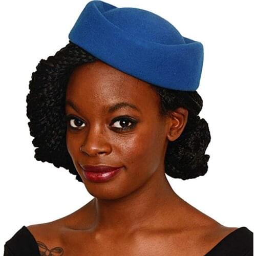 Wool Air Hostesses Pillbox Hat Millinery Making Fascinater Base Stewardess Oval Retro Cocktail Party Wedding Church Hats