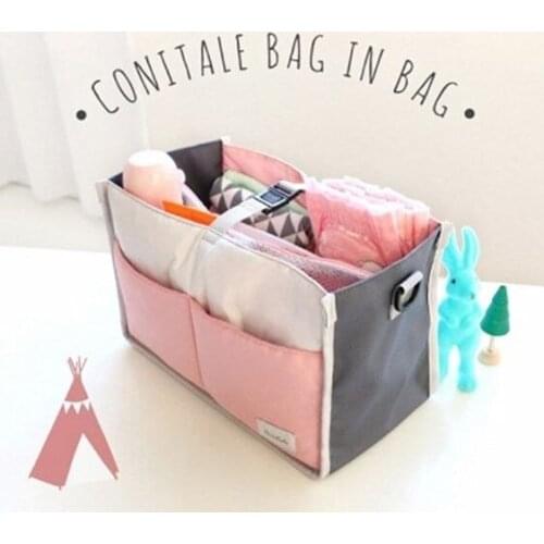 Baby Stroller Bag Organizer Trolley Bag with Detachable Handbag Multifunctional Bebe Pram Buggy Cart Hanging Bag Bebe Diaper Bag