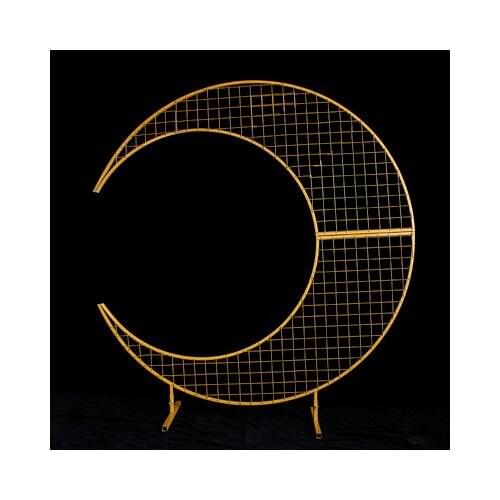 Wedding props New type of iron arch door rack Wedding iron moon sculpture shelf Wedding props