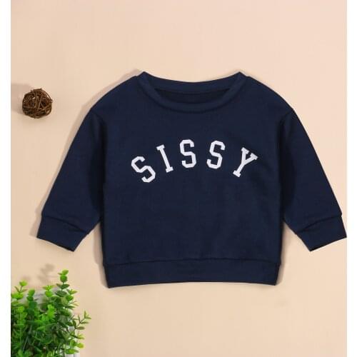 Ma&Baby 1-6Y Toddler Baby Kid Girl Boys Letter Sweatshirts Autumn Spring Long SLeeve Tops Chidren Clothing Costume DD40