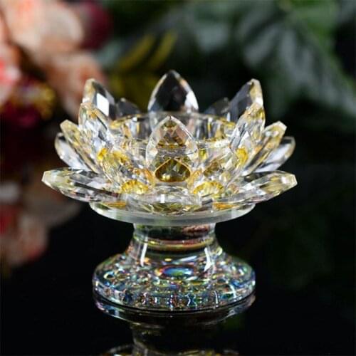 1pcs Tibetan Tranic Buddhist Artificial Crystal Lotus Butter Lamp Base ,Temple/Home Putting Decorate Candle Base