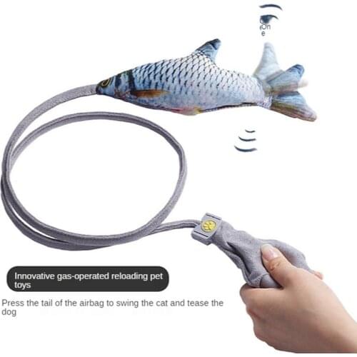 Cat Supplies Pet Funny Cat Artifact Simulation Fish Cat Toy Interactive Plush Toy Cute Mascot Cat Toy fishing