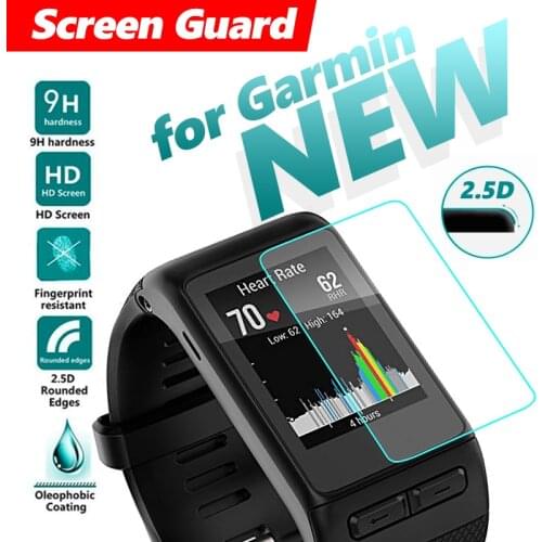 Fully fit HD Clear Tempered Glass Film for Garmin Vivoactive HR smart watch Screen Guard Easy to Install Screen Protector Film