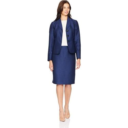Suit Material For Women Skirt And Jacket Set Ladies Office Skirt Suit