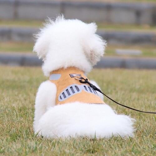 Pet Harness Vest Adjustable Soft Suede Breathable Pets Chest Collar Training Chest Strap Dog Walking Supplies