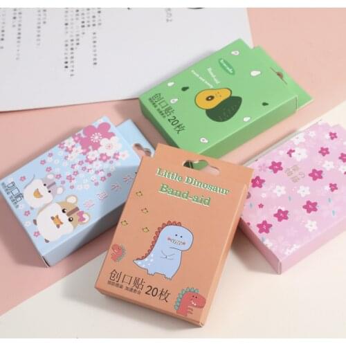 20Pcs/Pack Waterproof Adhesive Bandages Wound Plaster Breathable First Band Aid Medical Bandage Hemostatic Stickers for Kids