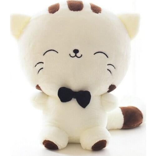 20CM Cute Cat with Bow Plush Dolls Toys Gift Stuffed Soft Doll Cushion Sofa Pillow Gifts Xmas Gift Party Decor