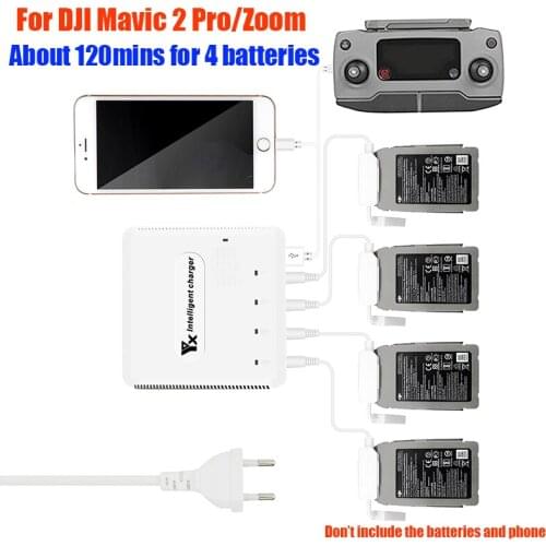 6 IN 1 Intelligent Battery Charger for DJI Mavic 2 Pro/Zoom Drone Accessories Batteries Remote Control Charging At The Same Time