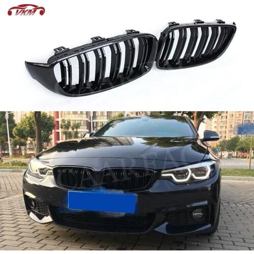 ABS Front Racing Grill Kidney Double Slat Grille Mesh Covers For BMW 4 Series F32 F36 F80 M3 F82 F83 M4 2PCS
