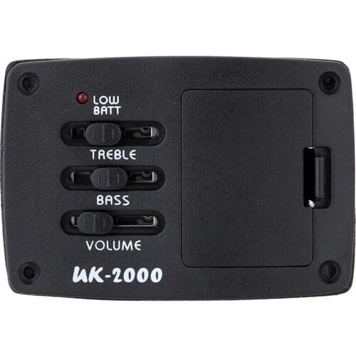 Acoustic Guitar Bass Treble Tone and Volume Control EQ Equalizer Preamp Piezo Pickup Tuner Amplifier with Active Line 6.35MM