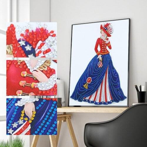 Diamond Painting Angel Elegant Lady Partial Drill Special Shaped Crystal Rhinestone Women Diamond Art Kits for Adults and Kids