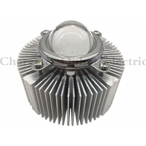 90*40mm Aluminium Heatsink + 60-80 degree 44mm Lens for 20W 30W 50W -100W High Power led FOR DIY