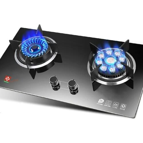 Domestic Gas Stove Embedded Double-stove Dual-cooker Bulit-in Gas Hobs Natural Liquefied Gas Desktop Cooktop Intense Fire Range