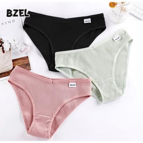 BZEL S-XXL Women Cotton Panties Underwear Seamless Sport Briefs Sexy Womens Intimates Comfort Underpants Lady Lingerie Tanga