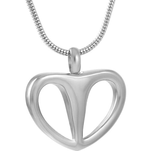 IJD9155 Stainless Steel Cremation Hollow Pendant Pendant Necklace Ashes Commemorative Suitable for Female Girls