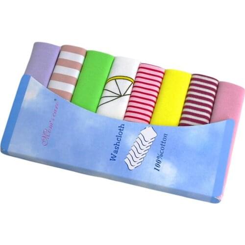 8Pcs/pack Cartoon Cotton Newborn Baby Towels Saliva Towel Nursing Towel Baby Boys Girls Washcloth Handkerchief Cloth Wipes