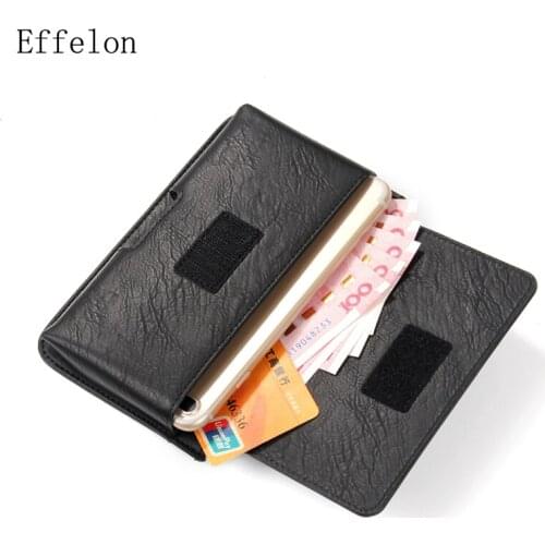 Effelon Outdoor Sports Leather Waist Belt Pouch Case Cover Bag Holster For Multi Smart Phone Smartphone For iPhone 6 6s 7 Plus
