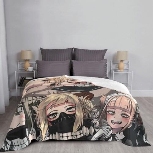 Himiko Toga Tribute Pattern Throw Blanket Bedspread 260 240 Picnic Rug Pillow Scandinavian Sofa Blanket Muslin Bed Linen Cotton