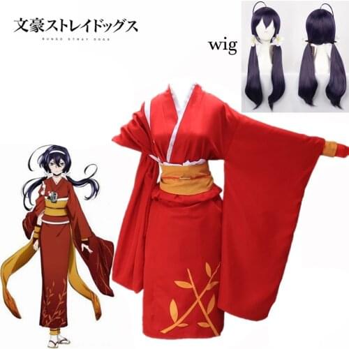 Anime Bungou Stray Dogs Cosplay Costumes Kyoka Izumi Cos Halloween Party Cos Womens Japanese Bathing Suits Dress Free Shipping