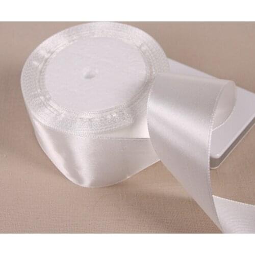 25 yards/roll) D-White Single Face Satin Ribbon Wholesale Gift Wrapping Christmas ribbons 42