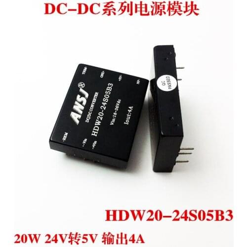 Power module 24V to 5V isolation voltage r egulator module power 20W output 4A HDW20-24S05B3