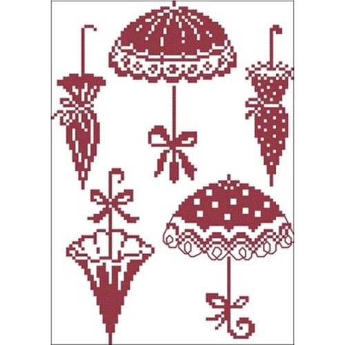 Umbrella Patterns Counted Cross Stitch 11CT 14CT DIY wholesale Chinese Cross Stitch Kits Embroidery Needlework Sets