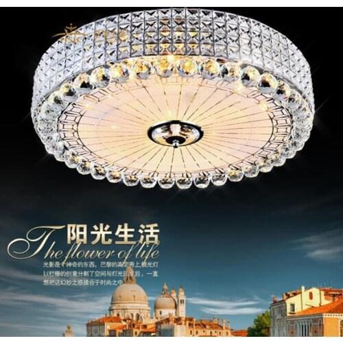 New minimalist living room lamp fashion bedroom lamp Luxury round restaurant led lamp crystal ceiling lamp led lighting fixture
