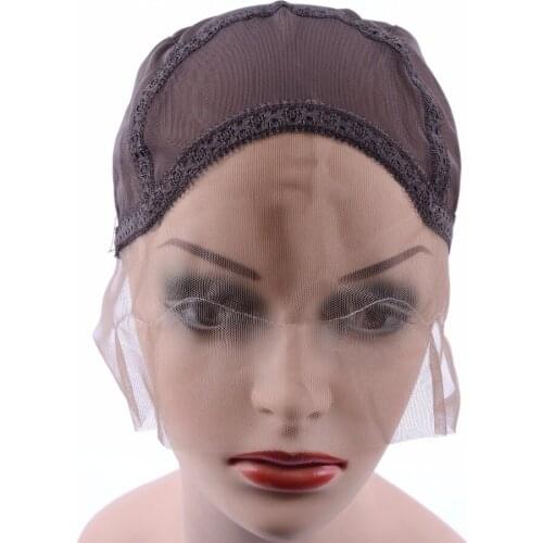Dark Brown Color Lace Front Wig Cap for Making Wigs with Adjustable Strap Glueless Weaving Cap Wig Caps