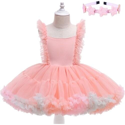 Toddler Baby Girls Dresses Kids Birthday Party Elegant Princess Tutu Tulle Christmas Costume Children Baptism Dress