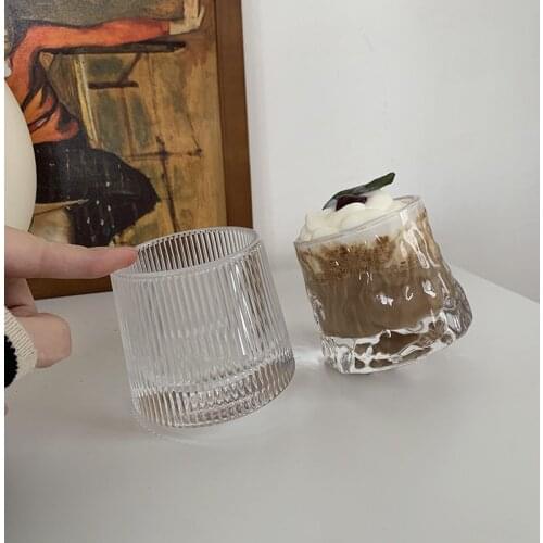 Cutelife Nordic Transparent Shot Glass Coffee Tumbler Cup Creative Whiskey Cocktail Wine Glass Wedding Drinking Milk Tea Glasses