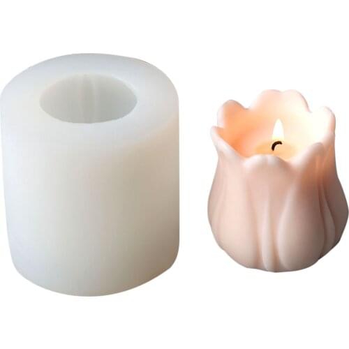 Romantic Tulip Flower Silicone Mold Creative DIY Aromatherapy Candle Mold Handicraft Gift Mold Cake Mousse Mold