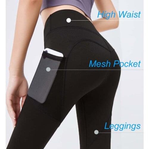 LNGXO Yoga Pants Women With Pocket Gym Leggings Tummy Control Jogging Tights Female Fitness Pants Seamless High Waist Yoga Pants