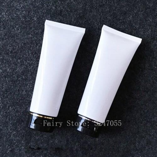 100ml Golden/sliver Edge White Soft Hose Tubes Hand Facial Cream Empty Squeeze Tube Shampoo Lotion Refillable Containers